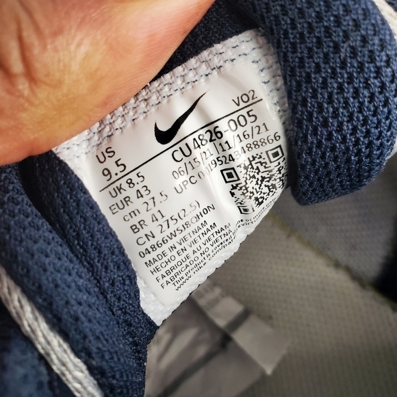 Nike Shoe Men's 9.5 Air Max AP Gray Navy White CU4826-005 - Picture 7 of 11